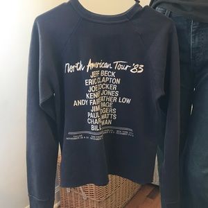 Vintage crop 1983 Concert Sweatshirt fire